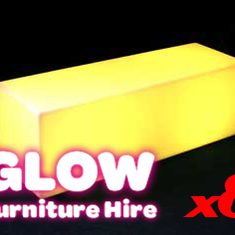 Hire Glow Rectangle Bench - Package 8