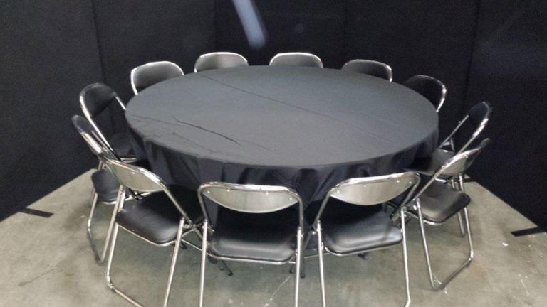Hire 1.8m Laminated Round Table, hire Tables, near Balaclava image 2