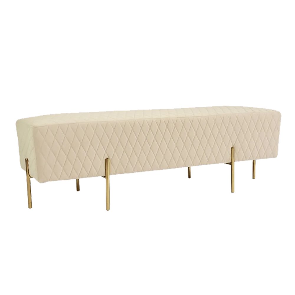 Hire White Velvet Ottoman Bench Hire, hire Chairs, near Wetherill Park image 2