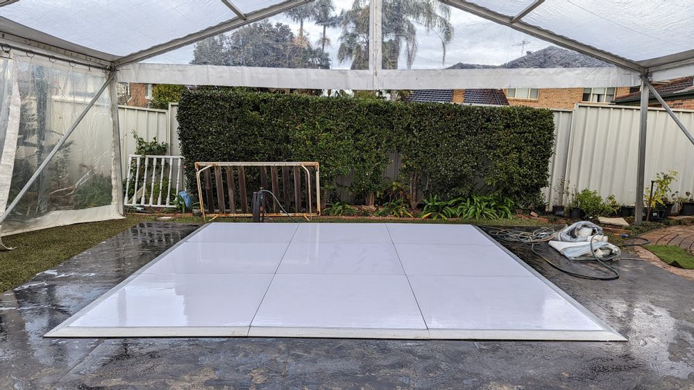 Hire White Seamless Panel Dance Floor, hire Miscellaneous, near Kingsford image 1