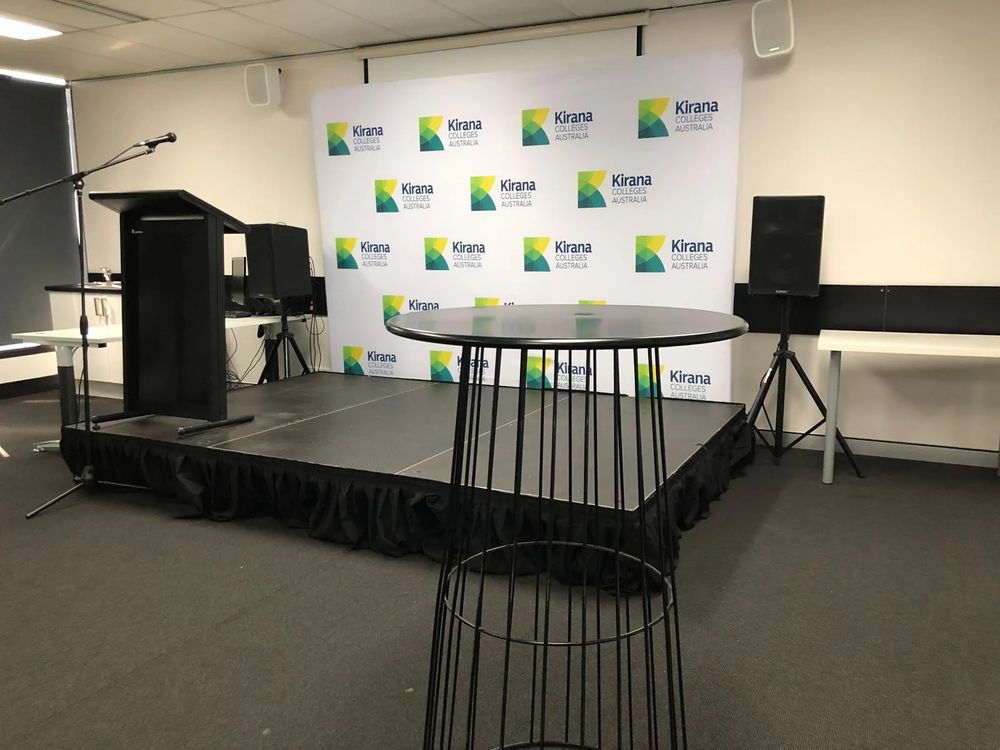 Hire PA System with Corded Mic and Speaker Stand Hire, hire Speakers, near Blacktown image 2