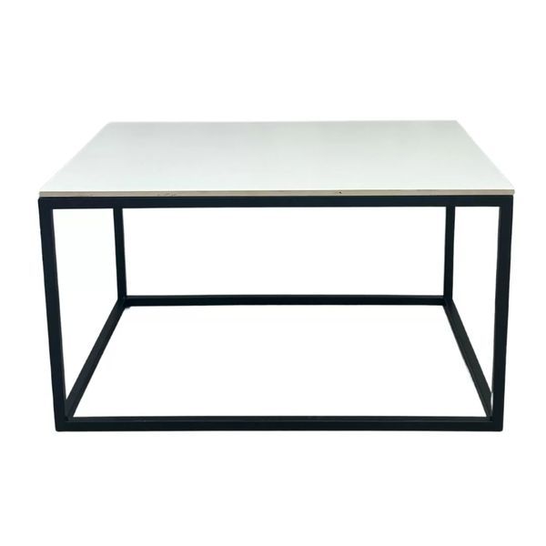 Hire Black Rectangular Coffee Table w/ White Top, from Chair Hire Co