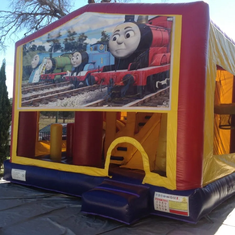 Hire THOMAS THE TANK ENGINE JUMPING CASTLE WITH SLIDE