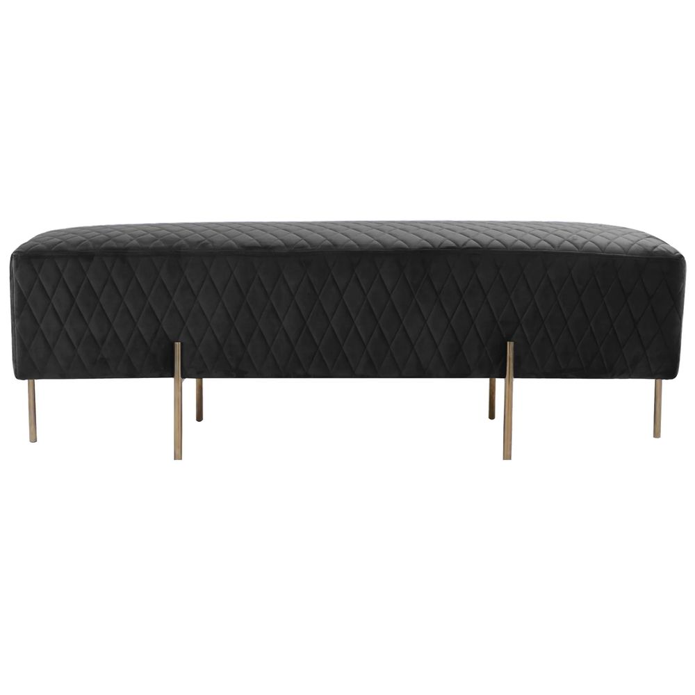 Hire Black Velvet Ottoman Bench Hire, hire Chairs, near Wetherill Park image 2