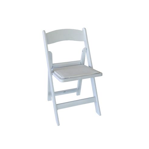 Hire Padded Chair – White, hire Chairs, near Ferntree Gully