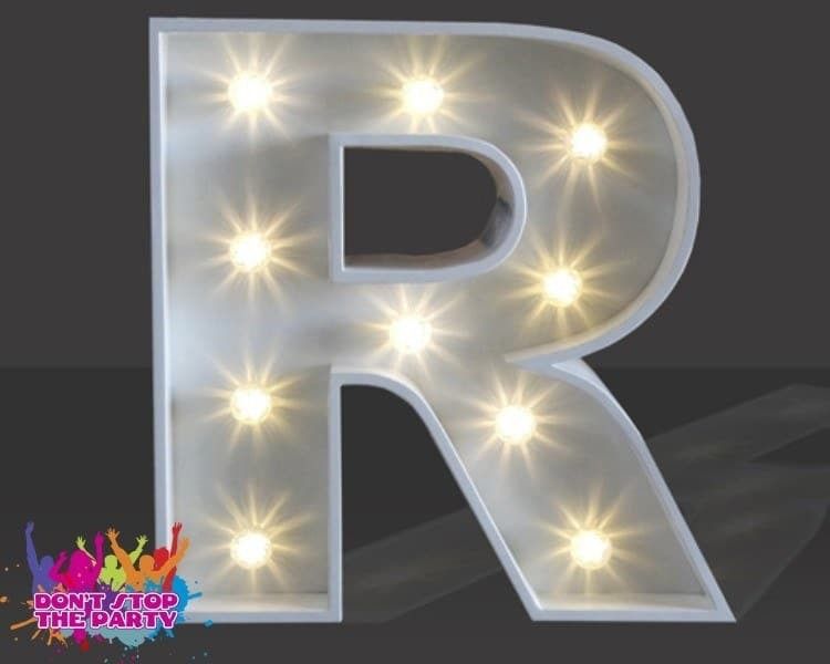 Hire LED Light Up Letter - 60cm - R, hire Party Lights, near Geebung