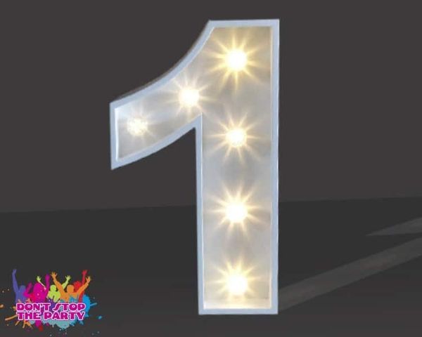 Hire LED Light Up Number - 60cm - 1, from Don’t Stop The Party