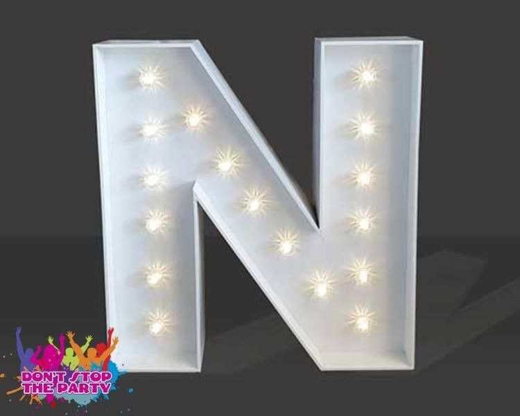 Hire LED Light Up Letter - 60cm - N, hire Party Lights, near Geebung