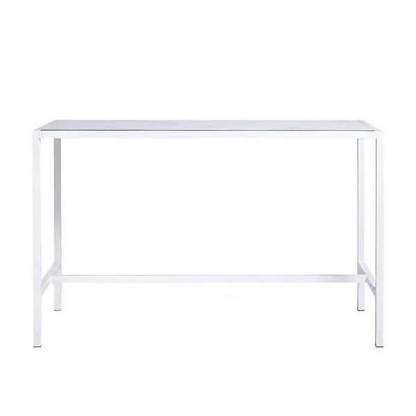 Hire White Rectangular Tapas Table Hire W/ White Top, from Melbourne Party Hire Co