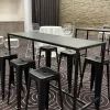Hire White Rectangular Tapas Table Hire w/ White Top, hire Tables, near Wetherill Park image 1