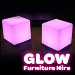 Hire Glow Ottoman Cubes - Package 2