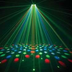 Hire American DJ Dual lense with laser