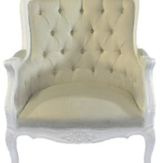 Hire French Provincial White Armchair, in Marrickville, NSW