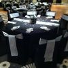 Hire Black Round Banquet Tablecloth Hire, hire Tables, near Traralgon