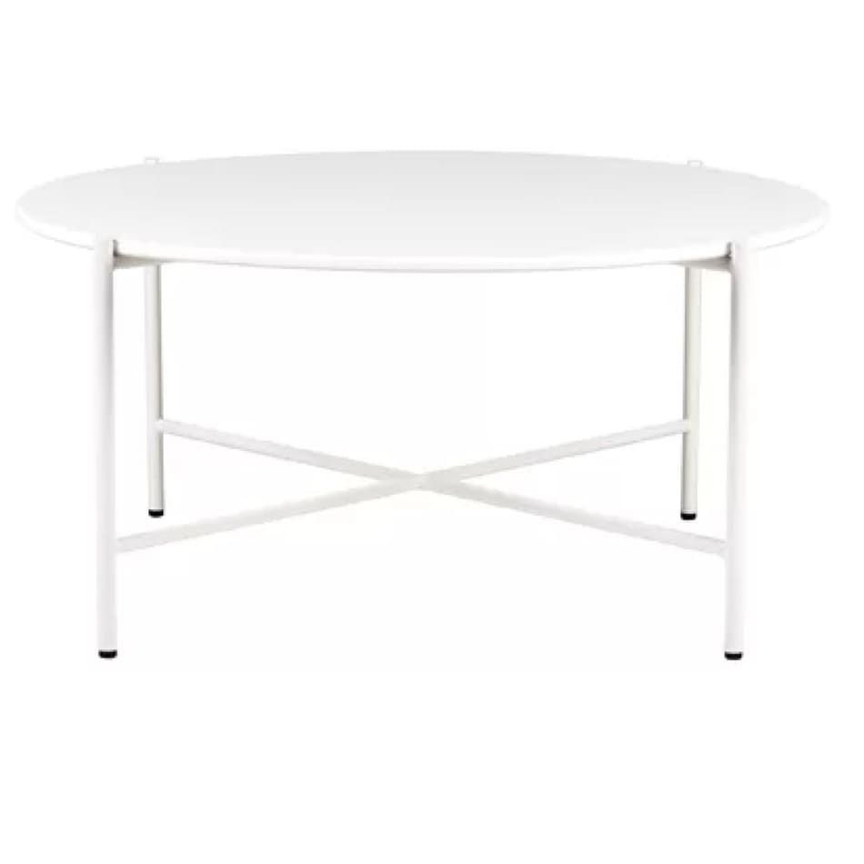 Hire White Cross Coffee Table Hire w/ Black Top, hire Tables, near Oakleigh