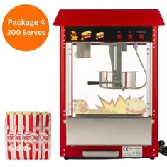 Hire Popcorn Machine Hire – Package 4 (200 Serves)