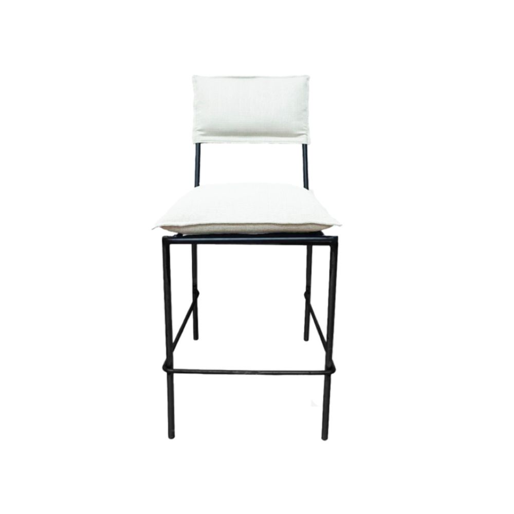 Hire BYRON STOOL BLACK FRAME WHITE WEAVE FABRIC, hire Chairs, near Brookvale