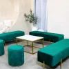 Hire Emerald Green Velvet Ottoman Stool Hire, hire Chairs, near Wetherill Park image 2