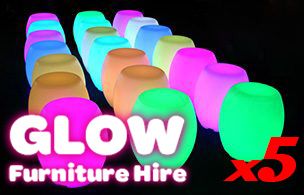 Hire Glow Bong Seats - Package 5, hire Chairs, near Smithfield