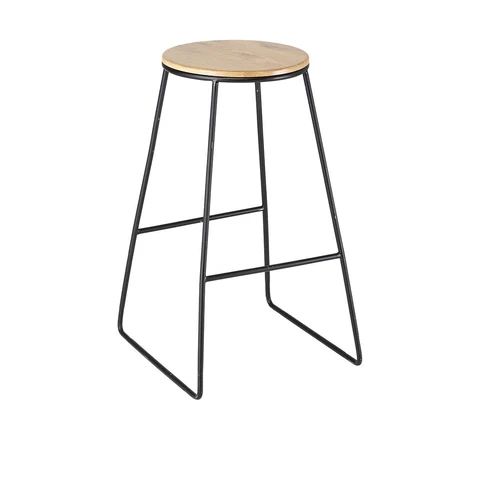 Hire Bar Stool – Wood top/Black legs