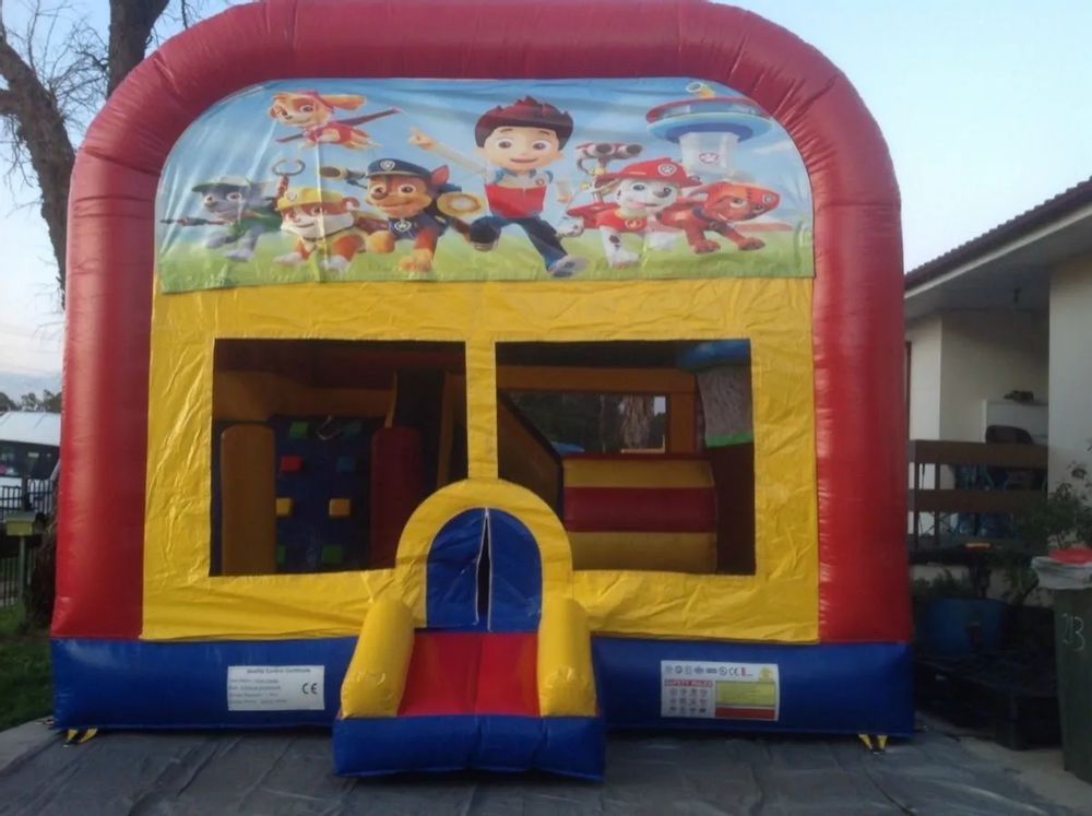 Hire PAW PATROL JUMPING CASTLE WITH SLIDE, hire Jumping Castles, near Doonside
