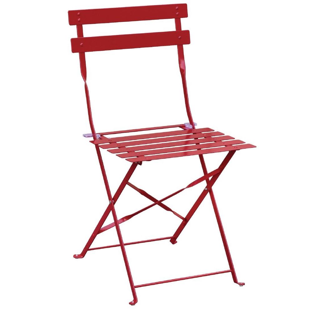 Hire Folding Chair – Parisian – Pavement – Red, hire Chairs, near Moorabbin