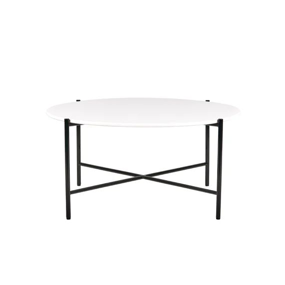 Hire Black Cross Coffee Table Hire – White Top, hire Tables, near Wetherill Park