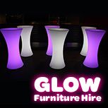 Hire Glow Cocktail Tables - Package 6, hire Tables, near Smithfield