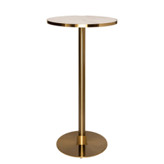 Hire Brass Cocktail Bar Table Hire w/ White Marble Top, in Blacktown, NSW