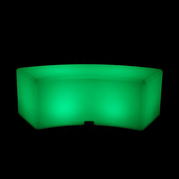 Hire GLOW SNAKE CURVED BENCH, from Melbourne Party Hire Co