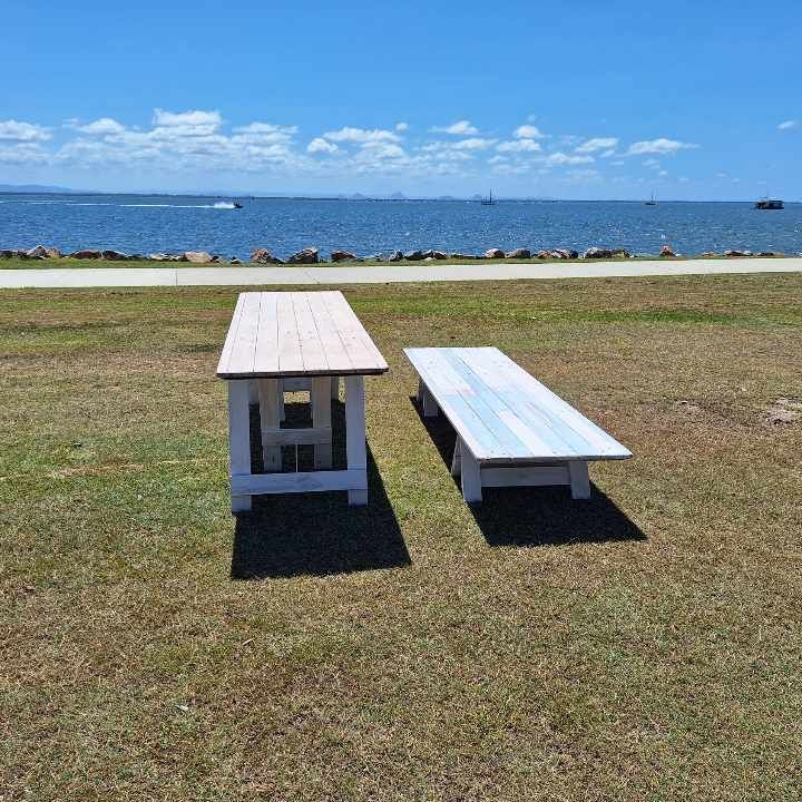 Hire 2.4 x .7m Boohoo Picnic Table with A Frame Legs, hire Tables, near Kippa-Ring