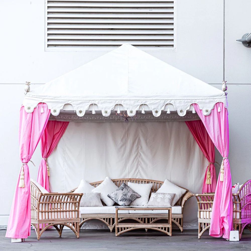Hire Luxury Cabana 3x3 Metre Pink, hire Marquee, near Thomastown image 1