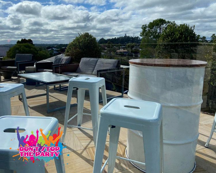 Hire Tolix Bar Stool White - Premium, hire Chairs, near Geebung