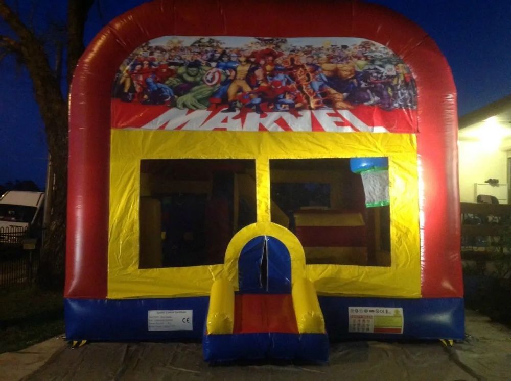 Hire MARVEL SUPER HEROES JUMPING CASTLE WITH SLIDE, hire Jumping Castles, near Doonside