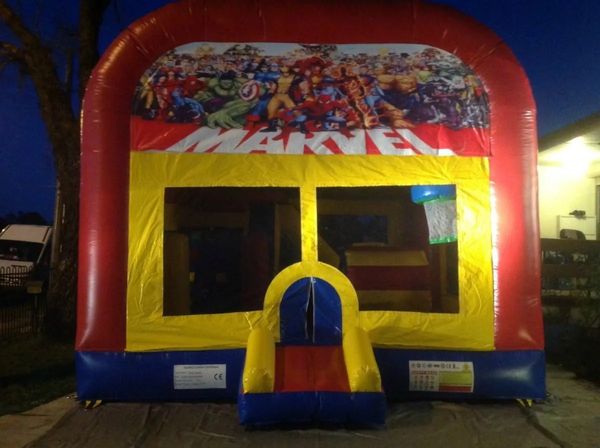 Hire MARVEL SUPER HEROES JUMPING CASTLE WITH SLIDE