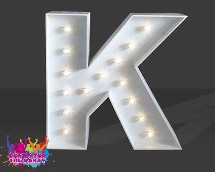 Hire LED Light Up Letter - 60cm - K, hire Party Lights, near Geebung