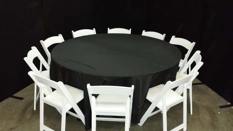 Hire 1.65m Laminated Round Table, hire Tables, near Balaclava image 1