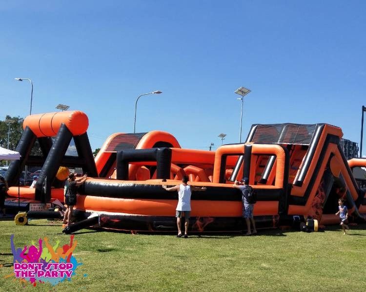 Hire 27 Mtr Firestorm Obstacle Course Straight, hire Jumping Castles, near Geebung