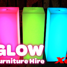 Hire Glow Square Plinths - Package 5