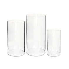 Hire Clear Acrylic Round Plinth Hire - Set of 3