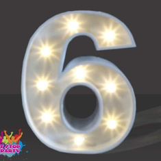 Hire LED Light Up Number - 60cm - 6