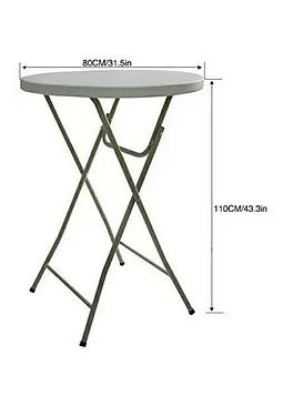 Hire Bar Table White 80cm Diameter 110cm Height, hire Tables, near Ingleburn image 1