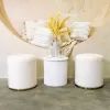 Hire White Velvet Ottoman Stool Hire, hire Chairs, near Wetherill Park image 1