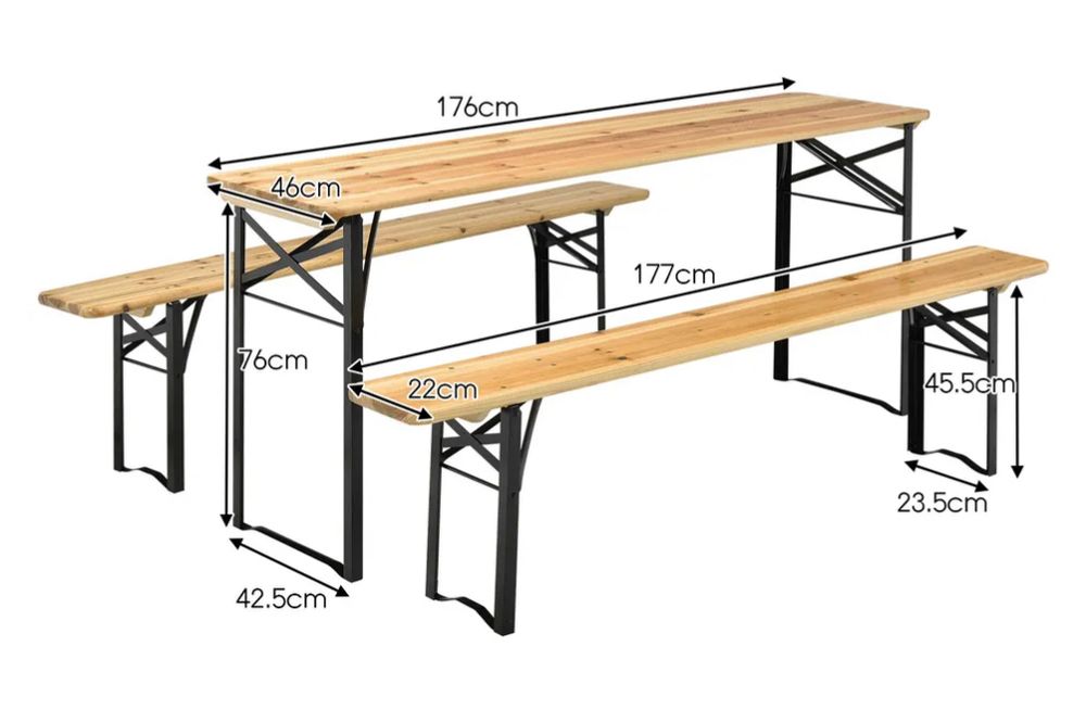 Hire Beer Table and Bench seat Package, hire Tables, near Sumner image 2