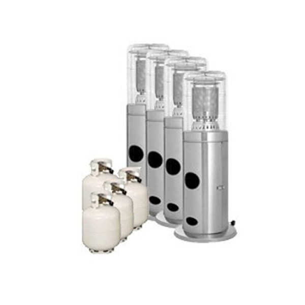Hire Package 4 – 4 X Area Heater With Gas Bottle Included, from Melbourne Party Hire Co