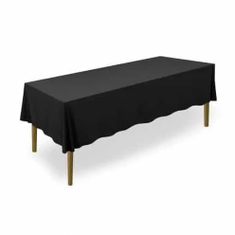 Hire Black Table Cloths (Rectangular) Hire