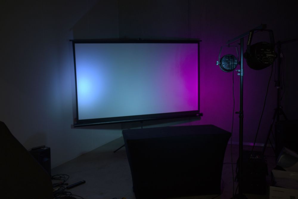Hire Stumpfl 9'5" x 5'7" Projection screen and legs kit, hire Projectors, near Cheltenham