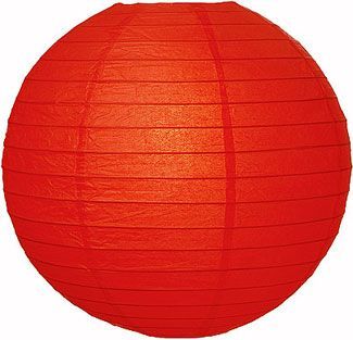 Hire Round Paper Lanterns - Hire-600mm-Red