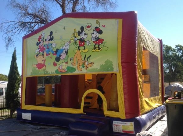 Hire MICKY MOUSE JUMPING CASTLE WITH SLIDE