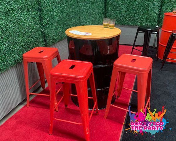 Hire Tolix Bar Stool Orange, from Don’t Stop The Party